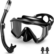 Set per Snorkeling Adulti Con Maschera E Boccaglio,Occhialini Da Sub Panoramici 