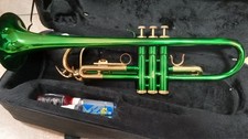 Tromba Roy Benson TR-101E con bocchino , colore verde, usata in buone condizioni