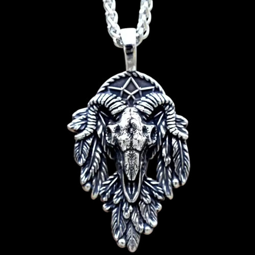 Collana baphomet ram skull - collana,
