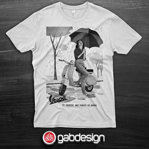 Shirt vespa vintage poster - t-shirt,