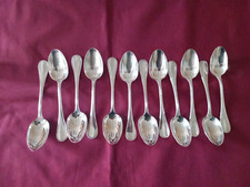 12 Cucchiai In Metallo Argentato Christofle Modello Perle TBE 1