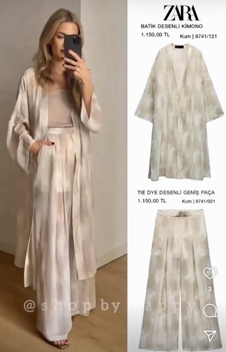 Zara ord set tie dye - dye, kimono