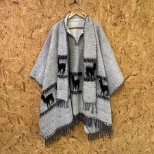 Poncho 100% lana di alpaca