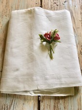 1900 Lino Lenzuolo Ricamato A Mano Orlo A Giorno Tovaglia Tenda Tendone 