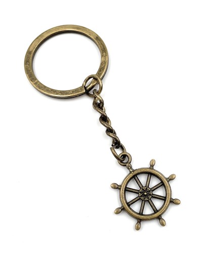 Portachiavi bronzo timone - in,