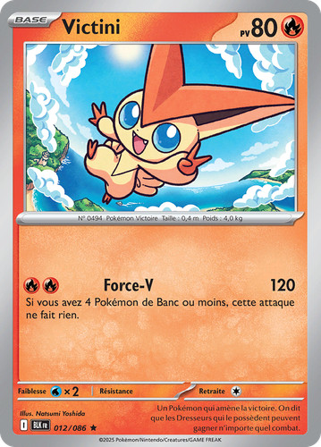 Carte pokémon victini - victini, 012/086