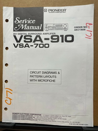 Service manual for the pioneer - service,