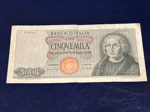 Banconota 5000 lire 1970 - banconota,