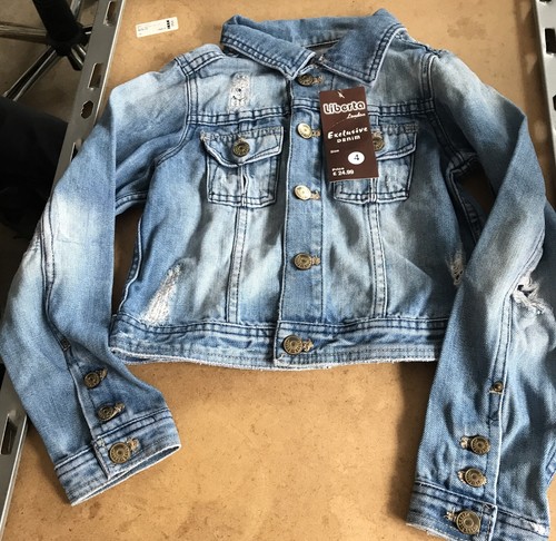 Stone wash distressed girls - stone,