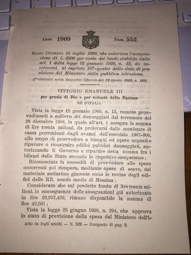 Regio decreto spese - regio,