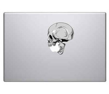 Adesivo logo Apple mordente teschio umano per laptop Macbook Pro Air 13" 15" 17" 