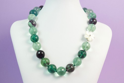 Collana fluorite chiusura - collana, in