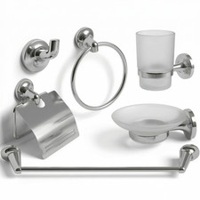 Set Da Bagno 6 Pezzi Cromato