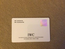 Card Garanzia in Bianco IWC