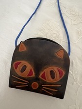 Portafoglio in pelle gatto