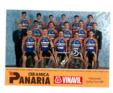 A19) CICLISMO PROFESSIONAL CYCLING TEAM 1996 PANARIA CERAMICA BICI PUBBLICITARIA