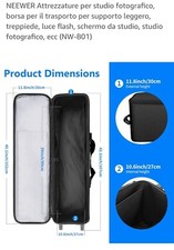 Attrezzature per studio fotografico, borsa per il trasporto per supporto...