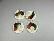 Set 4 piatti in miniatura casa