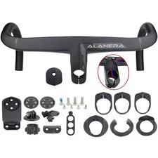 Manubrio bici da strada in carbonio con distanziali cuffie supporto computer e fotocamera 