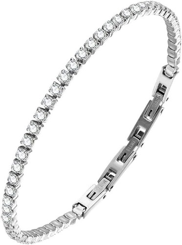 Bracciale tennis acciaio inox - acciaio,