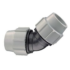 GOMITO A 45° PLASSON PER TUBO POLIETILENE Diam. 32