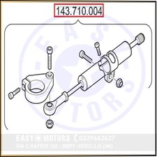 POLINI 143.710.004 AMMORTIZZATORE DI STERZO REGOLABILE STEEL GP4