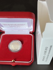2 euro proof fondo specchio Monaco 2012 sovranità in cofanetto ufficiale
