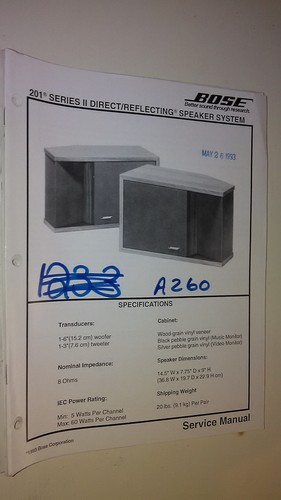 Bose 201series manuale - 201series, di