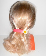 MARGHERITA 60s forcina capelli rosa in plastica vintage adatta bambole