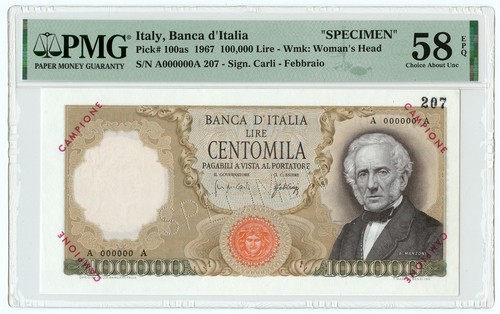 100000 lire campione specimen - lire,