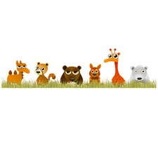 Animali savana cartoon adesivi