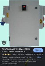 Quadro Elettrico con Inverter Delta Electronics VFD037A43A x Motore 3,7kW-5,5kW