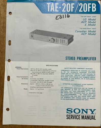 Preamplificatore stereo sony - stereo,