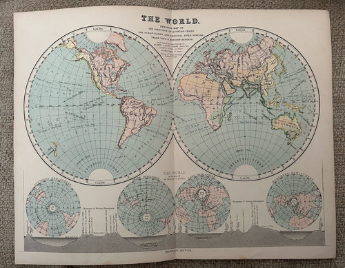 Antica mappa del - mondo, c1870