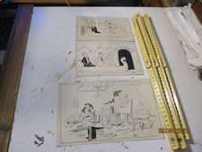 DOMENICO MIRABELLA - lotto 3 tavole china umoristiche x EDIZIONI TEDESCHI