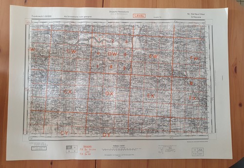 Mappa militare tedesca saint - militare,