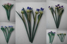 5 FIORI IN LEGNO PER CREARE BOMBONIERA SEGNAPOSTO H 21 CM