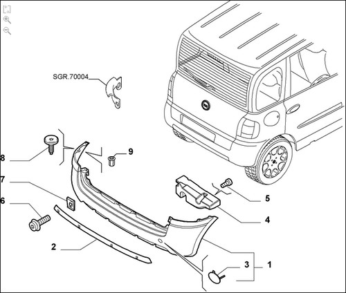 Paraurto posteriore fiat - paraurto,