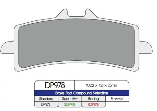 Brakes dp978 brake pad - dp978,