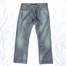 Armani Jeans Indigo 009 jeans uomo gamba dritta effetto invecchiato 30 bottoni mosca alterato