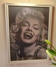 Marilyn Monroe – Quadro 3D con strass – Cornice su misura – Fatto a mano