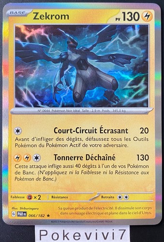 Carte pokemon zekrom 066 - zekrom, 066/182