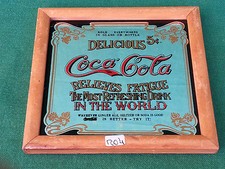 VECCHIO QUADRETTO A SPECCHIO DELICIUS COCA COLA DA COLLEZIONE. N° R04.
