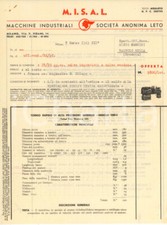 1943 MILANO Ditta MISAL