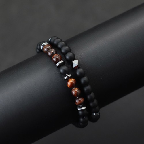 2xbracciale pietra onice - 2xbracciale,