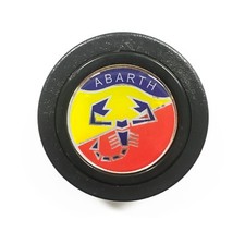 Pulsante Clacson Abarth Fiat Auto Epoca Volante Sportivo Giallo Rosso Blu 40mm