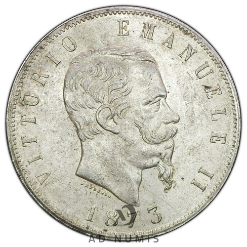 Italie lire 1873 argent - argent, bn