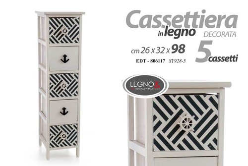 Cassettiera slim salvaspazio - cassettiera,