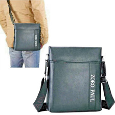 Borsa da uomo in pelle a tracolla monospalla grande zaino messenger ufficio nera