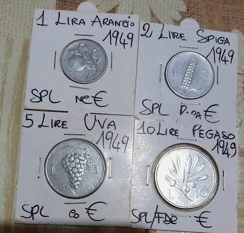 Serie italia 1949 5 10 - 1949, 1-2-5-10